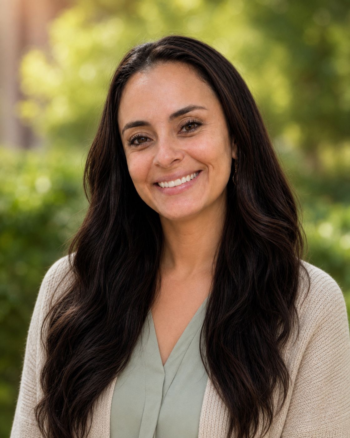 Idaly Terrazas, therapist and founder of Sahale Counseling, smiling at the camera